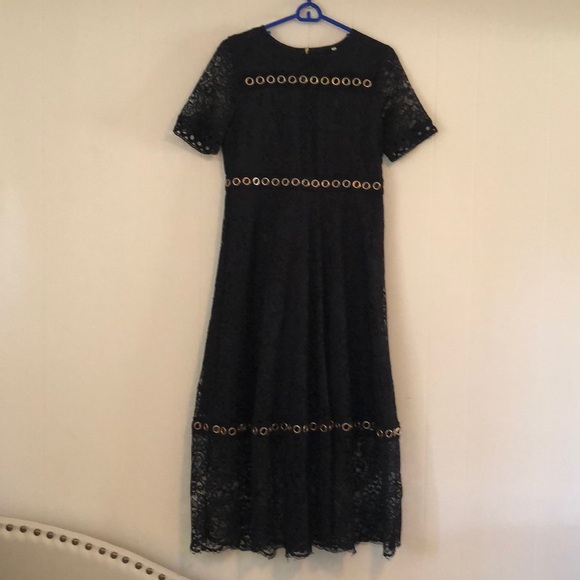 Girls 2XL Black Formal Dress with Gold Accents - Picture 1 of 12
